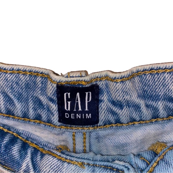 Gap Boyfriend Mid Rise Jean Denim Long Shorts Size 25 - Picture 7 of 8